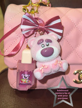 Load image into Gallery viewer, Cherry lotso lippie bag charm

